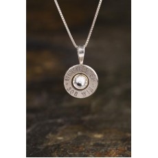 308 Sterling Silver Bullet Head Necklace Bras