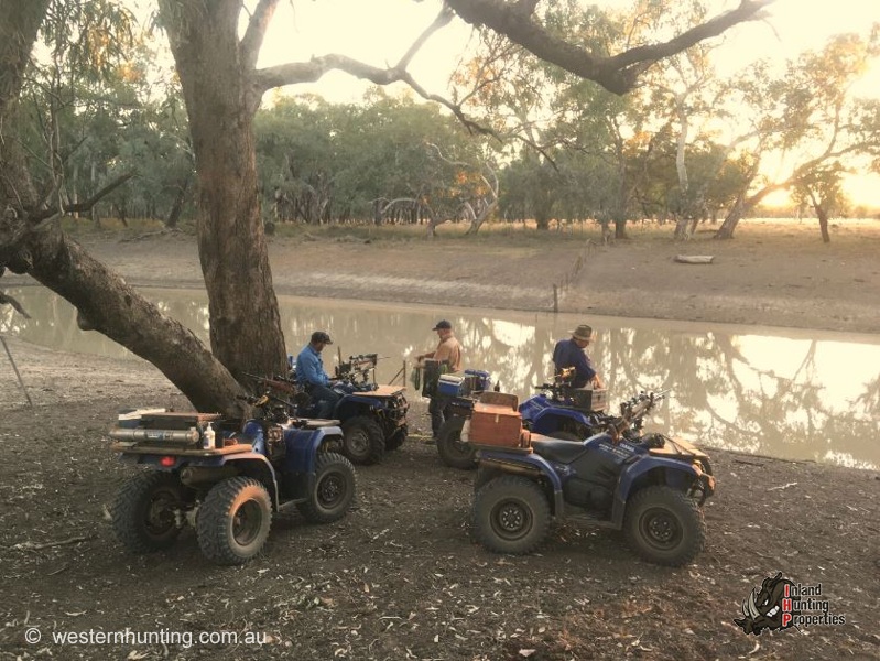 Mitchell Pig Hunting beside Dam