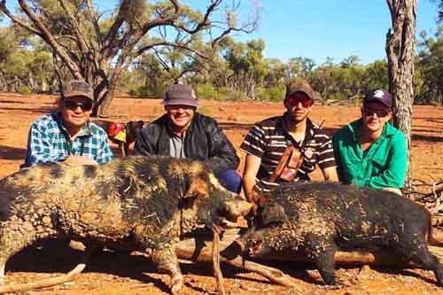 Father with Sons Hunting