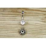 Custom Dangle Bullet Belly Button Ring