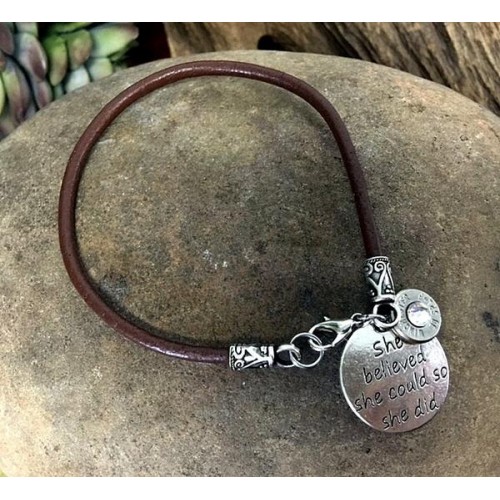 Leather bullet bracelet store